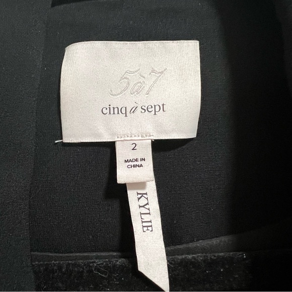 Cinq A Sept Crystal Ivy Kylie Embellished Blazer Jacket In Black - Picture 11 of 13